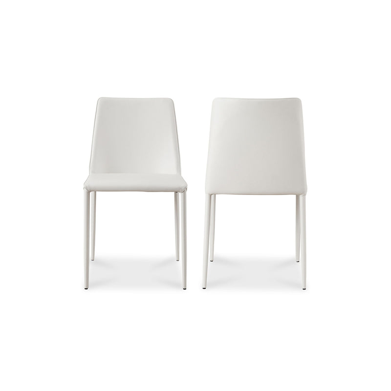 Nora - Vegan Leather Dining Chair (Set of 2) - White - JaxCo Furniture