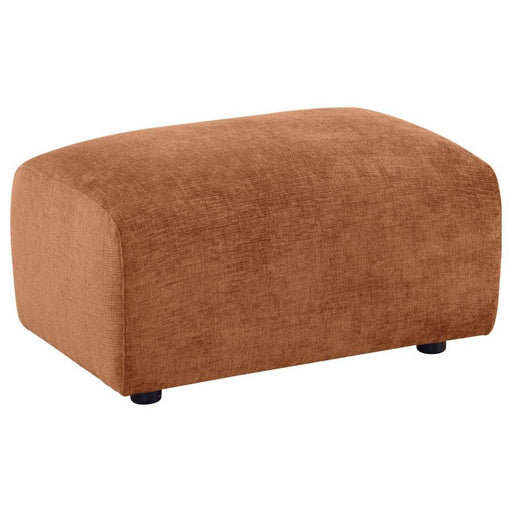 Burnett - Chenille Upholstered Ottoman - JaxCo Furniture
