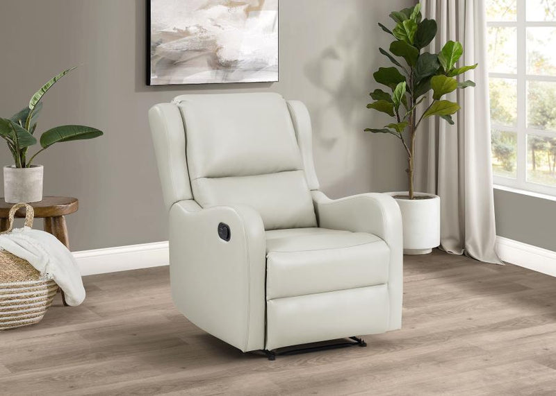 Kelsey - Upholstered English Arm Recliner Chair - Ivory - JaxCo Furniture