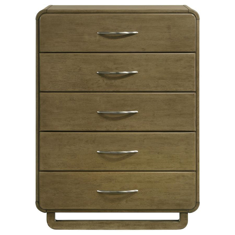 Amsbury - 5-Drawer Chest Of Drawers - Nutmeg - JaxCo Furniture