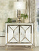 Lupin - 2-Door Mirrored Storage Accent Cabinet - Champagne - JaxCo Furniture