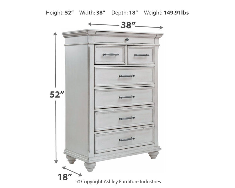 Kanwyn - Whitewash - Chest - JaxCo Furniture
