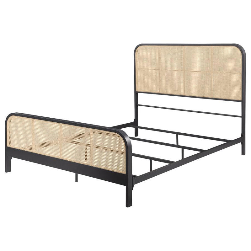 Lanewood - Open Cane Rattan Metal Bed - JaxCo Furniture