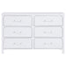 Anastasia - 6-Drawer Dresser - Pearl White - JaxCo Furniture