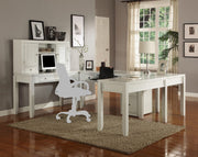Boca - U Shape Desk With Hutch And File - Cottage White - JaxCo Furniture