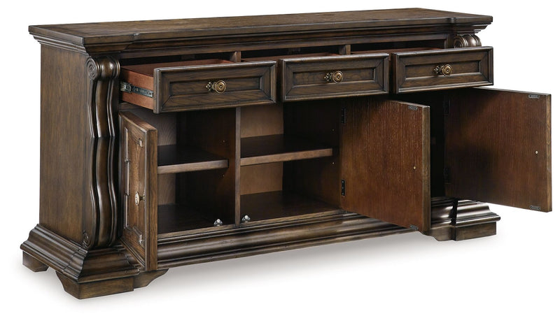 Maylee - Dark Brown - Dining Room Buffet - JaxCo Furniture