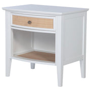 Bexhill - 1-Drawer Nightstand Bedside Table - White - JaxCo Furniture