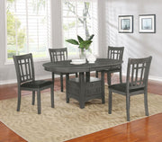 Lavon - 5-Piece Oval Extension Leaf Dining Set - JaxCo Furniture
