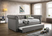 Kepner - Upholstered Twin Daybed With Trundle - Gray - JaxCo Furniture