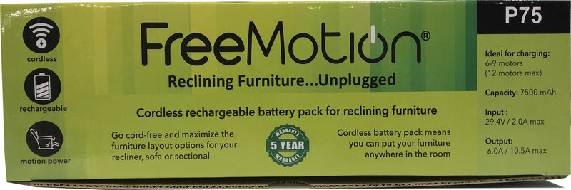 Freemotion - Battery 7500 mAh - Black - JaxCo Furniture