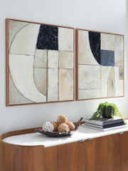 Bexlen - Tan / Taupe / Black - Wall Art Set (Set of 2) - JaxCo Furniture