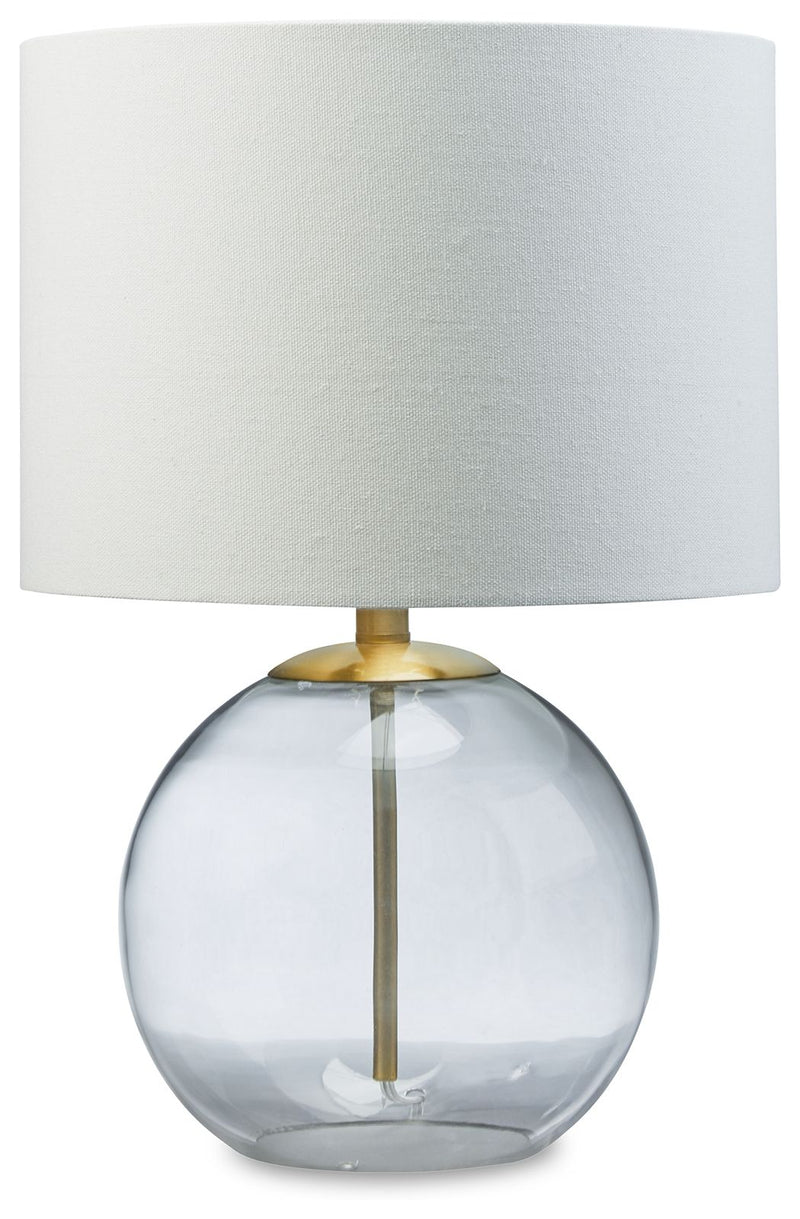 Samder - White - Glass Table Lamp - JaxCo Furniture