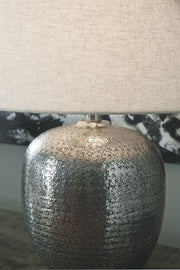 Magalie - Antique Silver Finish - Metal Table Lamp - JaxCo Furniture