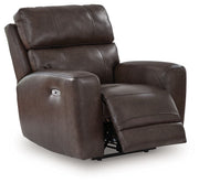 Crossplex - Smoke - Power Recliner / Adjustable Headrest - JaxCo Furniture
