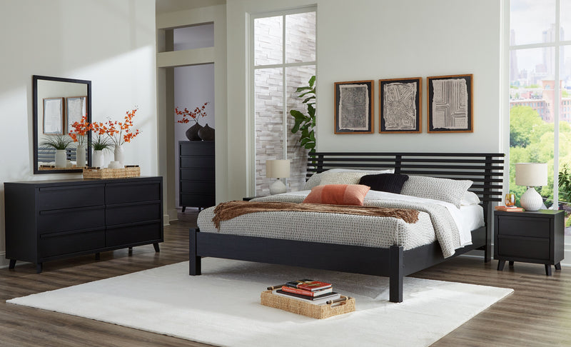 Danziar - Slat Panel Bed With Low Footboard Set - JaxCo Furniture