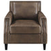 Leaton - Upholstered Recessed Arm Accent Chair - Brown Sugar - JaxCo Furniture