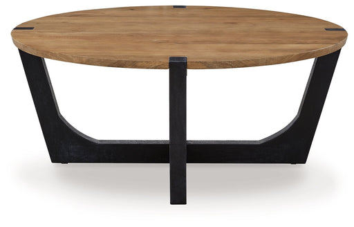 Hanneforth - Brown - Round Cocktail Table - JaxCo Furniture