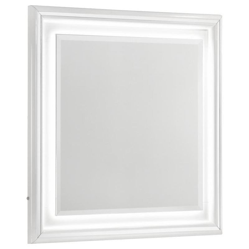 Cassia - Dresser Mirror - White High Gloss - JaxCo Furniture