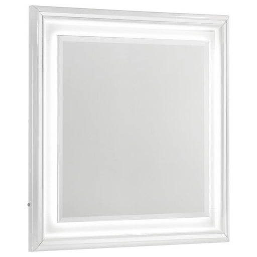 Cassia - Dresser Mirror - White High Gloss - JaxCo Furniture