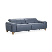 Alea - Leather Power Recliner Sofa - Blue - JaxCo Furniture