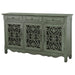 Madeline - 3-Drawer Scrollwork Accent Cabinet - Antique Green - JaxCo Furniture