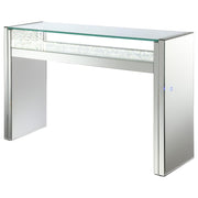 Edna - Mirrored Acrylic Console Table LED Lighting - Silver - JaxCo Furniture