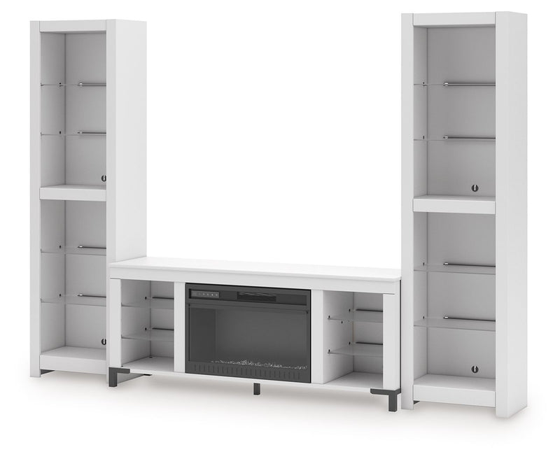 Brollevi - White - 3-Piece Entertainment Center - JaxCo Furniture