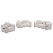 Jeanette - Fabric Upholstered Round Arm Sofa Set - JaxCo Furniture