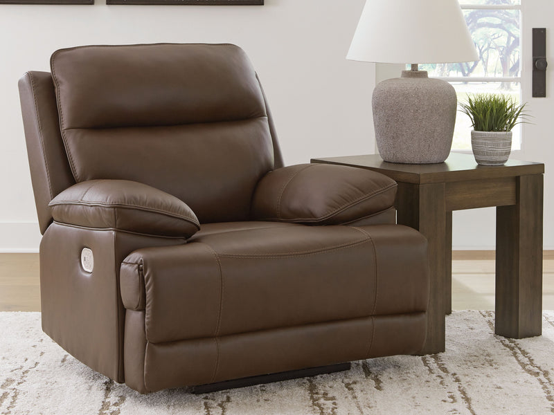 Vonryan - Tobacco - Power Recliner / Adj Headrest - JaxCo Furniture