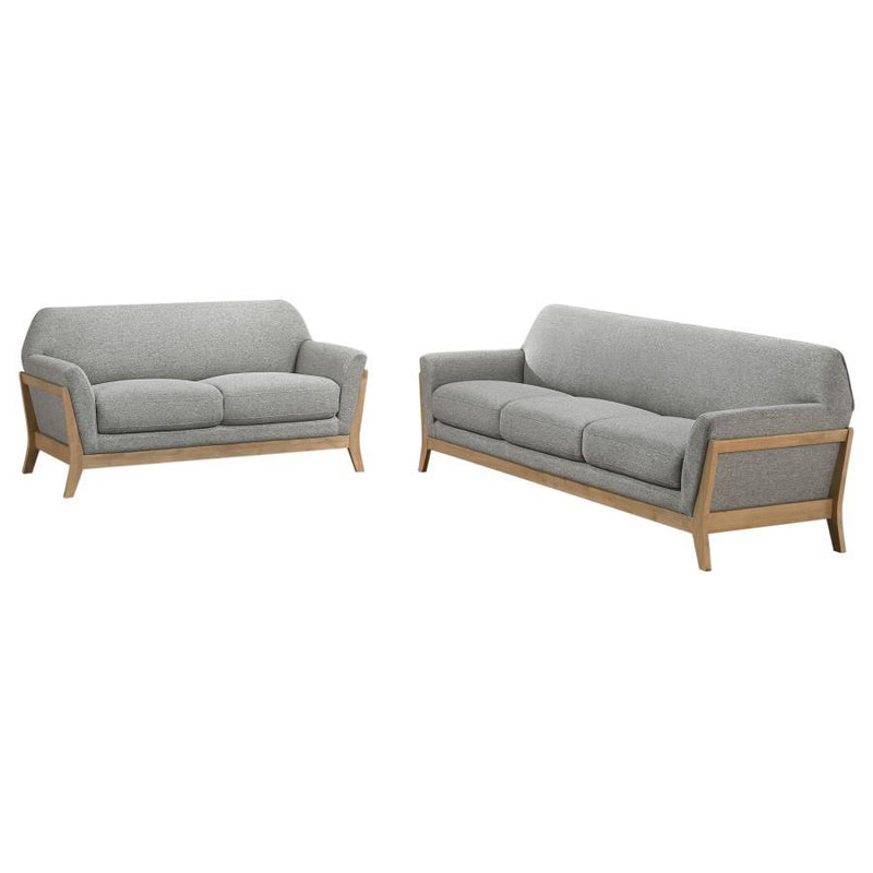 Vaughn - Fabric Upholstered Flared Arm Sofa Set - JaxCo Furniture