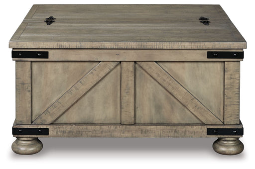 Aldwin - Gray - Cocktail Table With Storage - Square - JaxCo Furniture