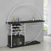 Risley - 2-Door Circular LED Home Bar With Wine Storage - JaxCo Furniture