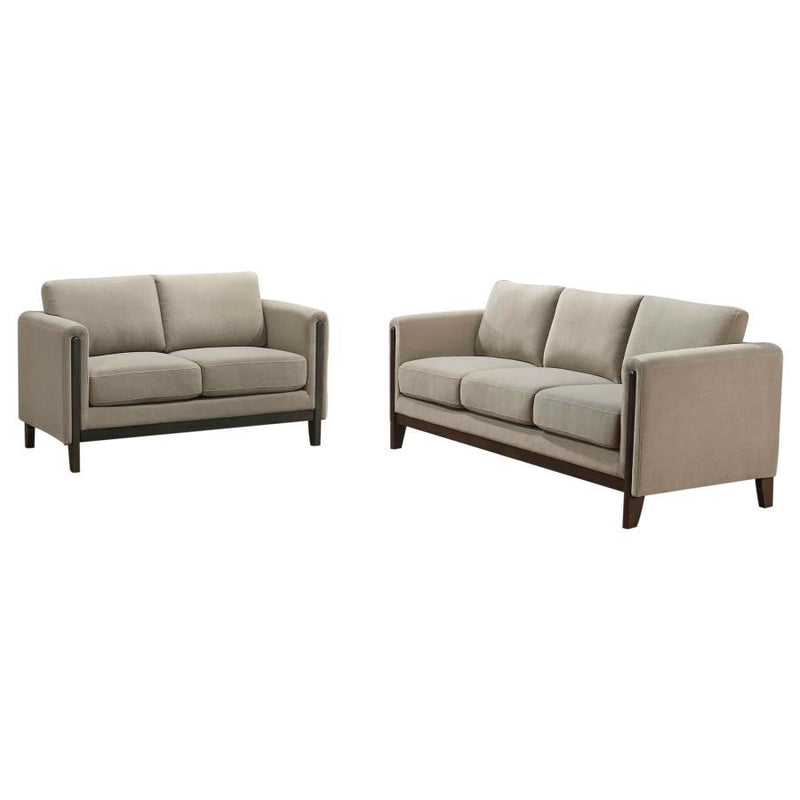Islington - Upholstered Panel Arm Sofa Set - JaxCo Furniture