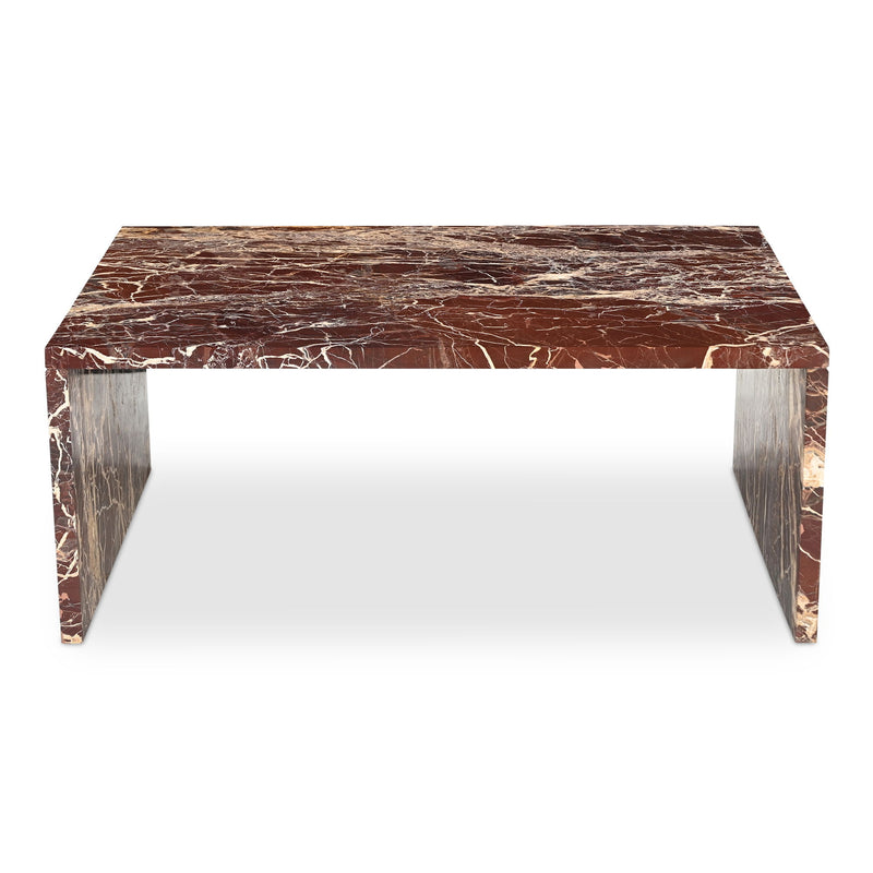 Rosa - Coffee Table - Rosso Levnato Marble - JaxCo Furniture