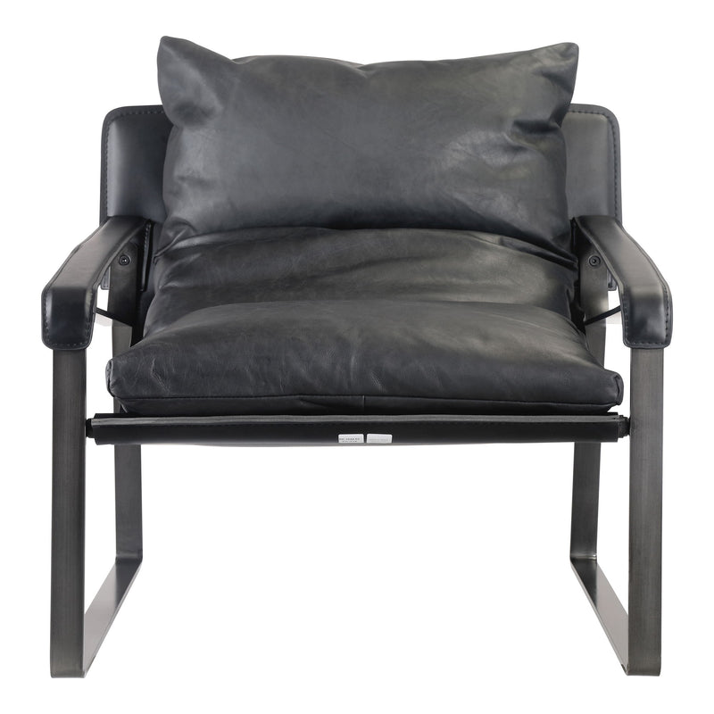Connor - Leather Club Chair - Black - JaxCo Furniture