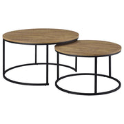 Lainey - 2 Piece Round Nesting Coffee Table - Mango - JaxCo Furniture