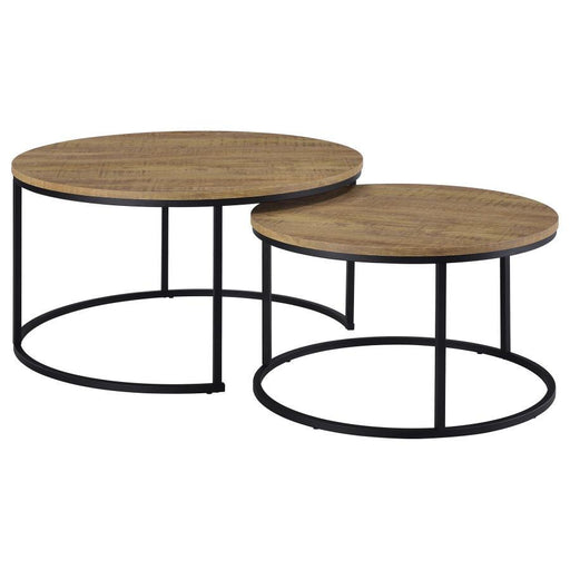 Lainey - 2 Piece Round Nesting Coffee Table - Mango - JaxCo Furniture