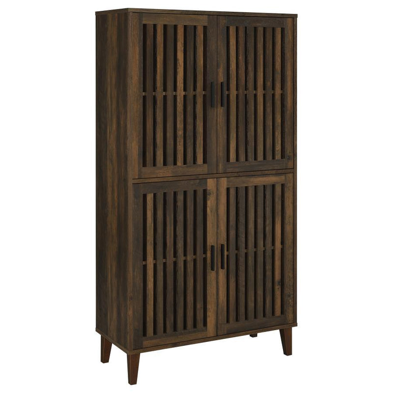 Elouise - 4 Door Engineered Wood Tall Accent Cabinet - Dark Pine - JaxCo Furniture