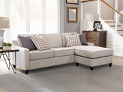 Mcloughlin - Upholstered Sloped Arm Sectional Sofa - Platinum - JaxCo Furniture