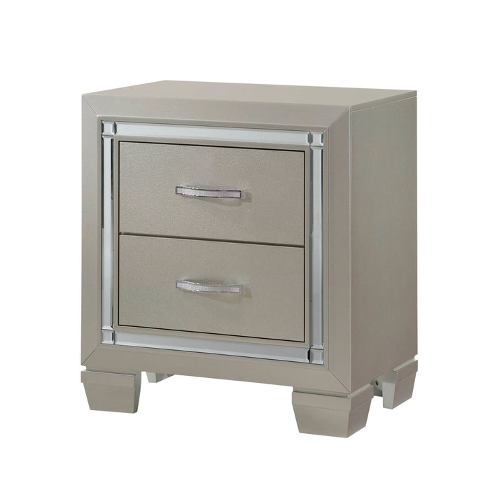 Platinum - Youth Nightstand - Сhampagne - JaxCo Furniture