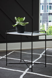 Ashber - White / Black - Accent Table - JaxCo Furniture