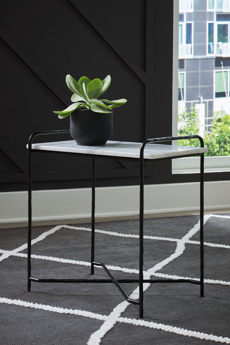Ashber - White / Black - Accent Table - JaxCo Furniture