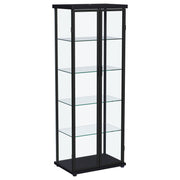 Aero - 5-Shelf Display Curio Cabinet With Led Lighting - JaxCo Furniture
