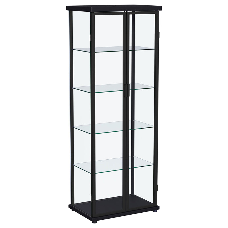 Aero - 5-Shelf Display Curio Cabinet With Led Lighting - JaxCo Furniture
