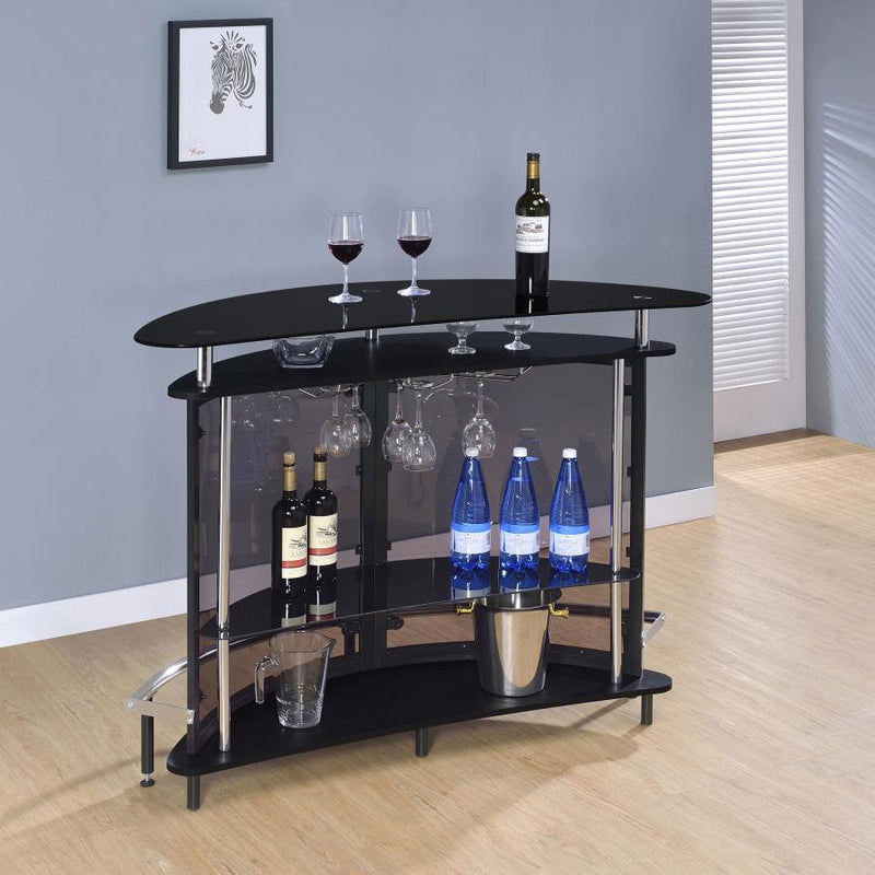 Amarillo - Freestanding Glass Top Home Bar Wine Cabinet - JaxCo Furniture