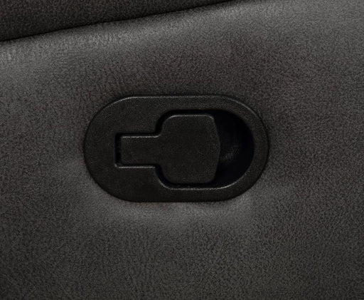 Lawrence - Upholstered Padded Arm Glider Recliner - Charcoal - JaxCo Furniture