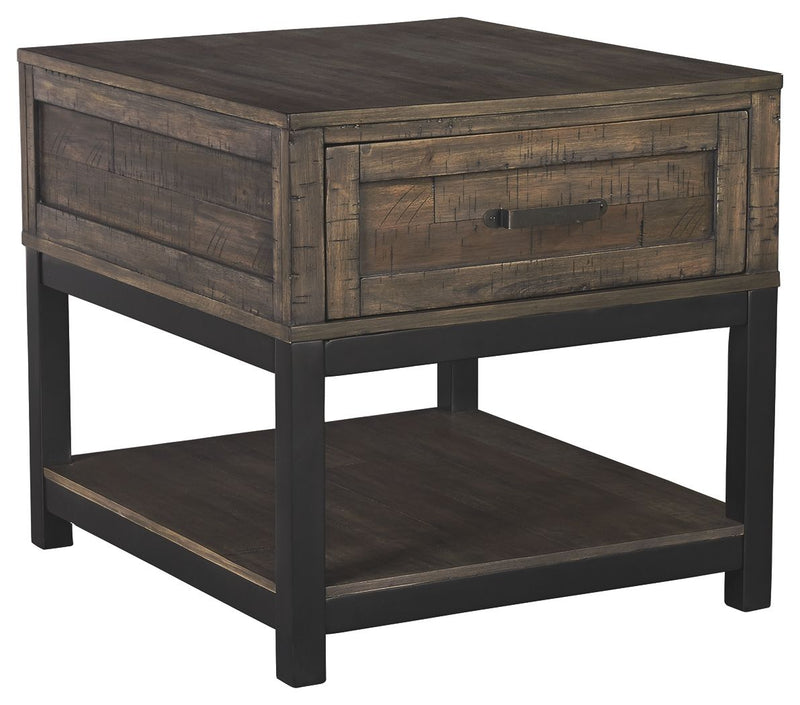 Johurst - Grayish Brown - Rectangular End Table - JaxCo Furniture