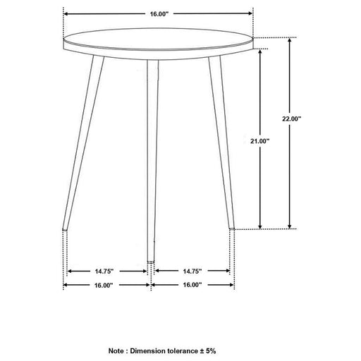 Acheson - Round Marble Top Side Table - White And Gold - JaxCo Furniture