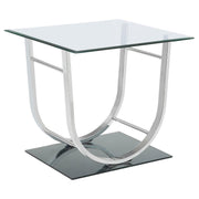 Danville - Rectangular U-Shaped Glass Top Table - JaxCo Furniture