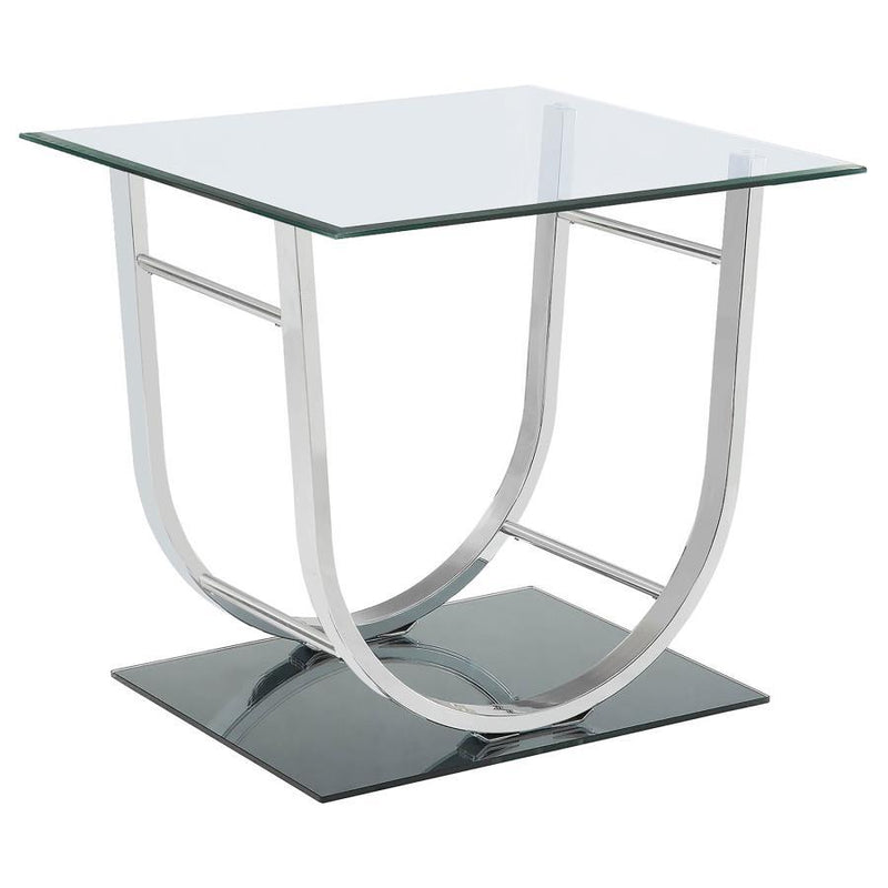 Danville - Rectangular U-Shaped Glass Top Table - JaxCo Furniture